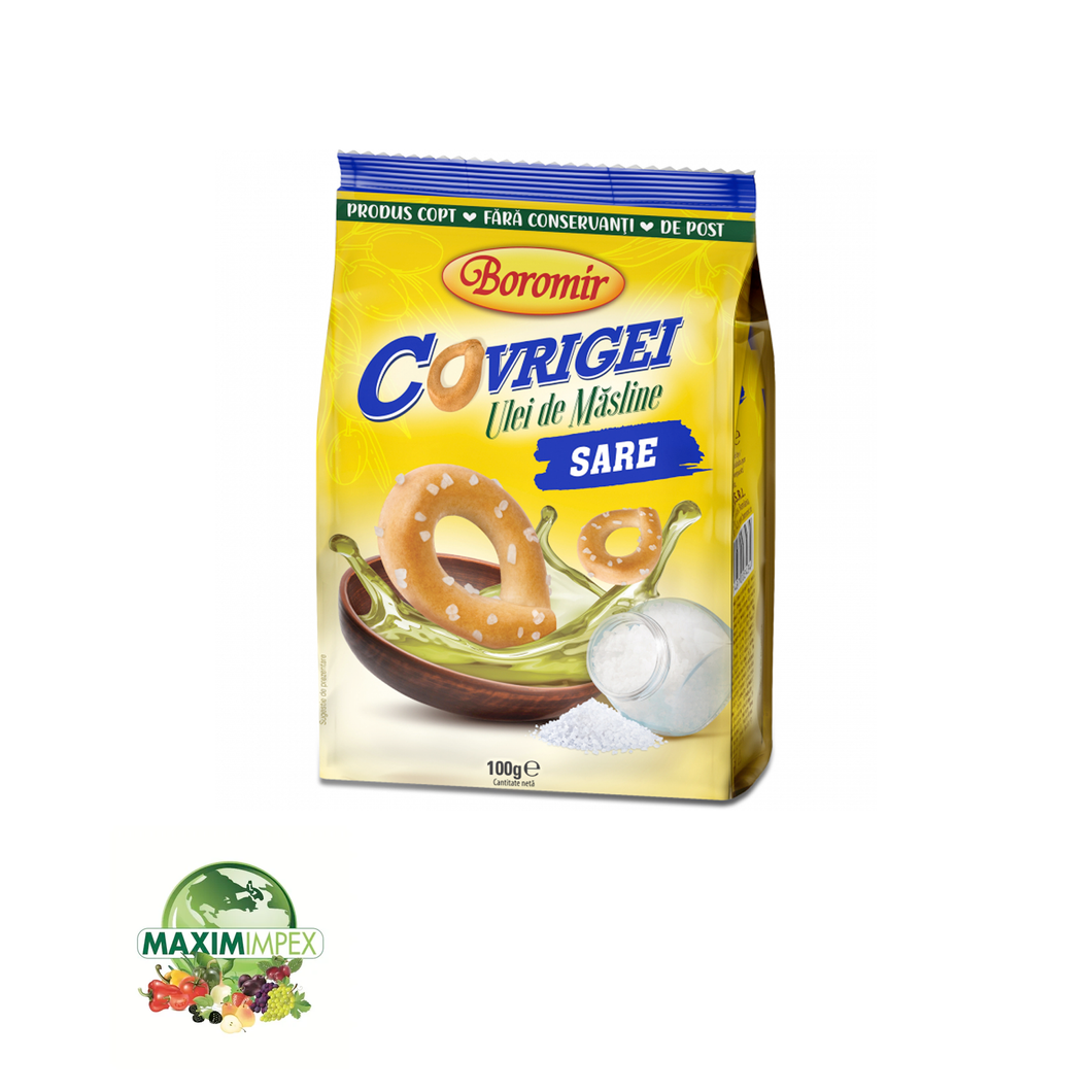 Boromir(Covrigi) - Pretzels avec sel et olives - 100g