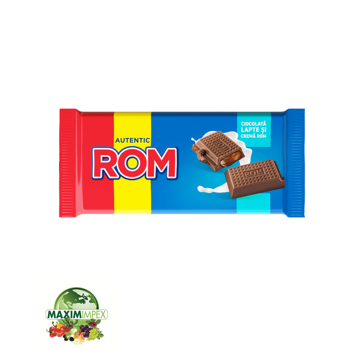 Rom(Tableta Ciocolata Lapte) - Chocolat au lait - 88g – Dionis Vins ...