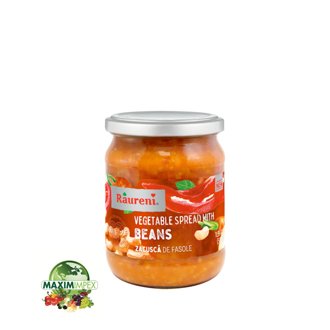 Raureni(Zacusca fasole) - Tartinade aux légumes haricots - 500ml